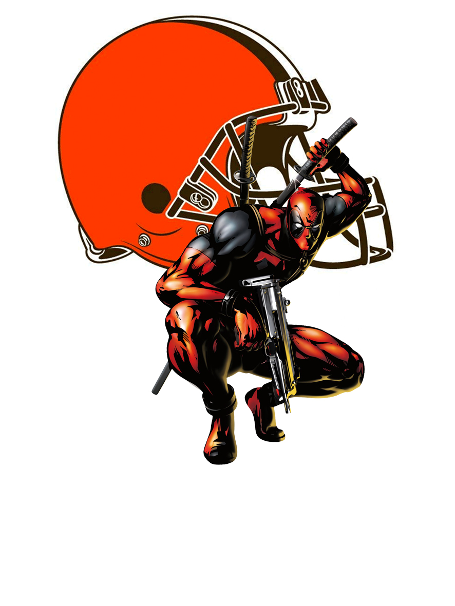 Cleveland Browns Deadpool Logo vinyl decal